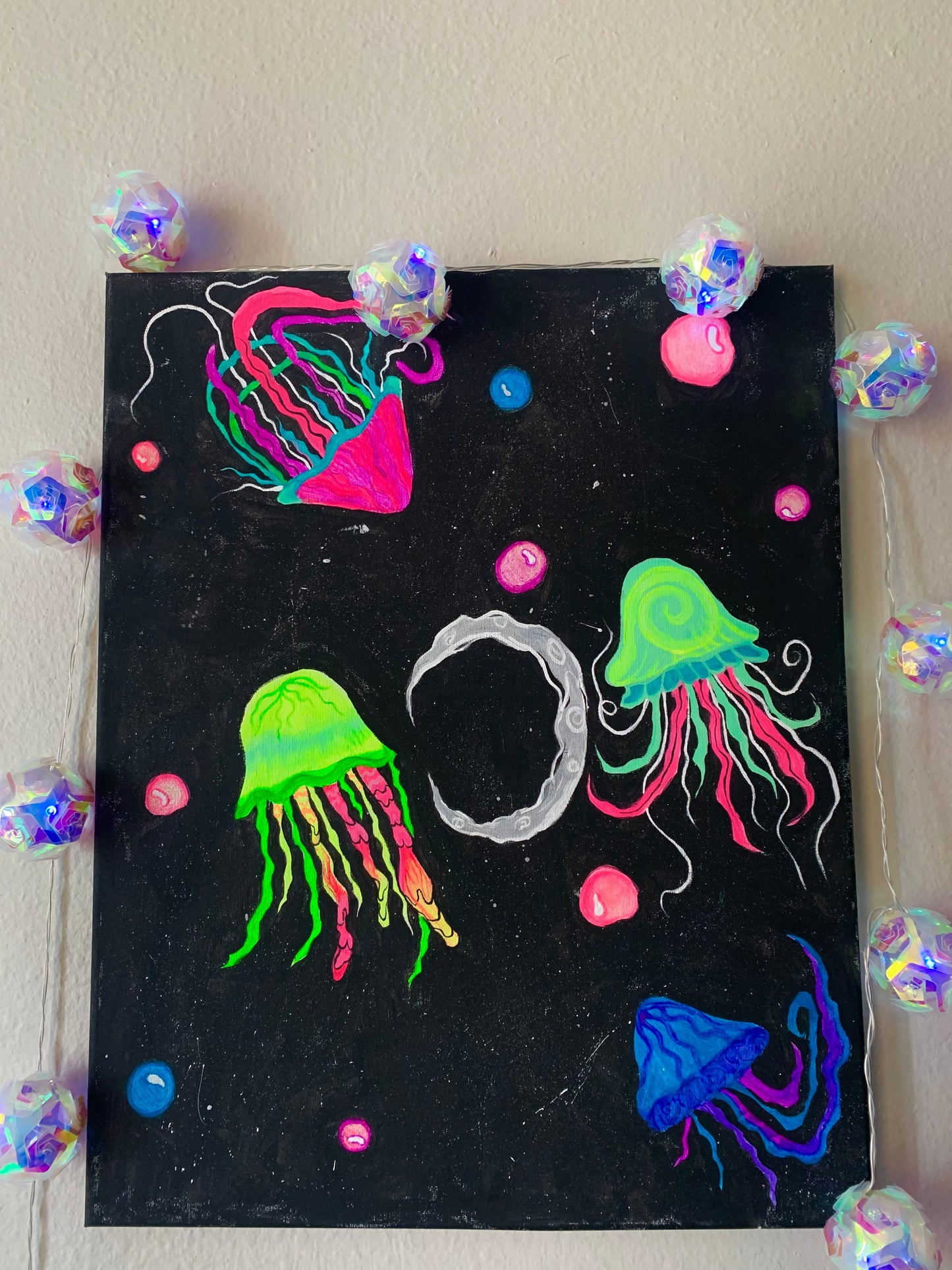 Floating through the Cosmos Original Canvas 16x20
