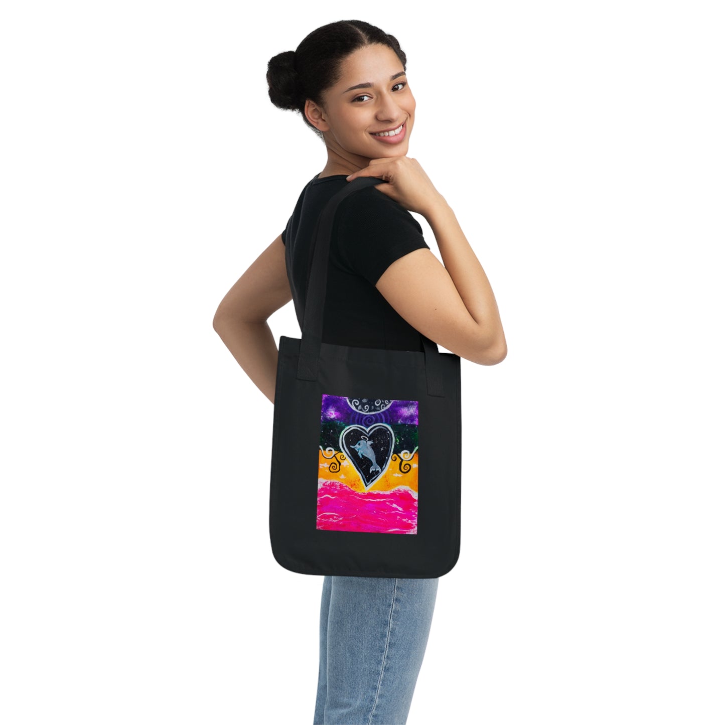 Galactic Dolphin Tote Bag